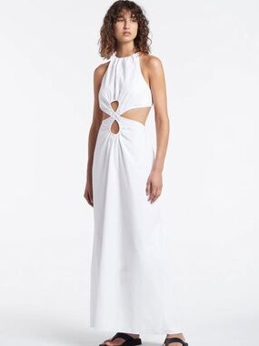 SIR. The label. Maxi white cut out halter dress. US Size 4.
